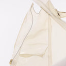HERMES Vinyl Kelly Hand Bag Vinyl Clear Gold Auth bs35913-19