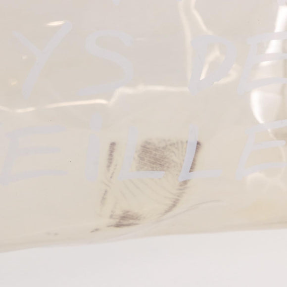 HERMES Vinyl Kelly Hand Bag Vinyl Clear Gold Auth bs35913