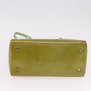 Christian Dior Canage Hand Bag Patent 2way Green Silver Auth bs35916A-11