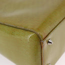 Christian Dior Canage Hand Bag Patent 2way Green Silver Auth bs35916A-12