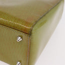 Christian Dior Canage Hand Bag Patent 2way Green Silver Auth bs35916A-13