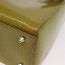 Christian Dior Canage Hand Bag Patent 2way Green Silver Auth bs35916A-15