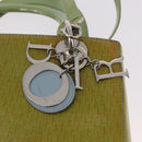 Christian Dior Canage Hand Bag Patent 2way Green Silver Auth bs35916A-16