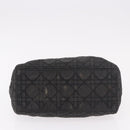 Christian Dior Canage Hand Bag Canvas Black Gold Auth bs35917-6