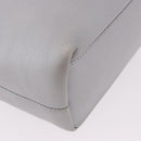 Christian Dior Maris Pearl Hand Bag Leather Silver Auth bs35918A-16