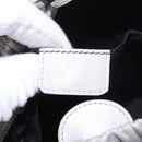Christian Dior Maris Pearl Hand Bag Leather Silver Auth bs35918A-18