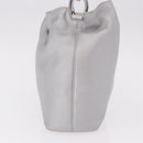 Christian Dior Maris Pearl Hand Bag Leather Silver Auth bs35918A-5