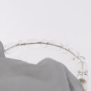 Christian Dior Maris Pearl Hand Bag Leather Silver Auth bs35918A-14