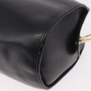 Christian Dior Shoulder Bag Leather Black Gold Auth bs35919-11