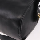 Christian Dior Schoudertas Leer Zwart Goud Auth bs35919-16