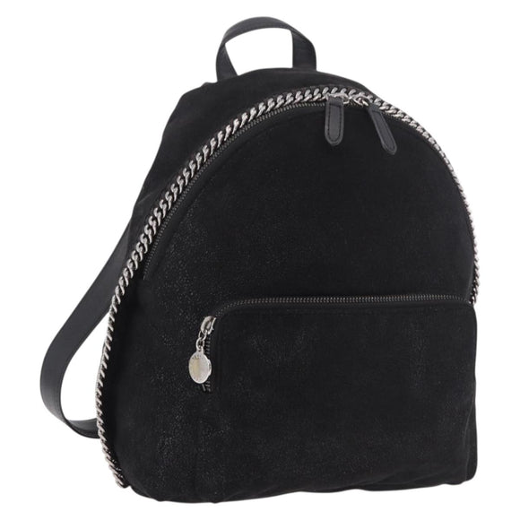 Stella MacCartney Backpack Polyester Black Silver Auth bs35920