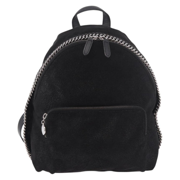 Stella MacCartney Backpack Polyester Black Silver Auth bs35920