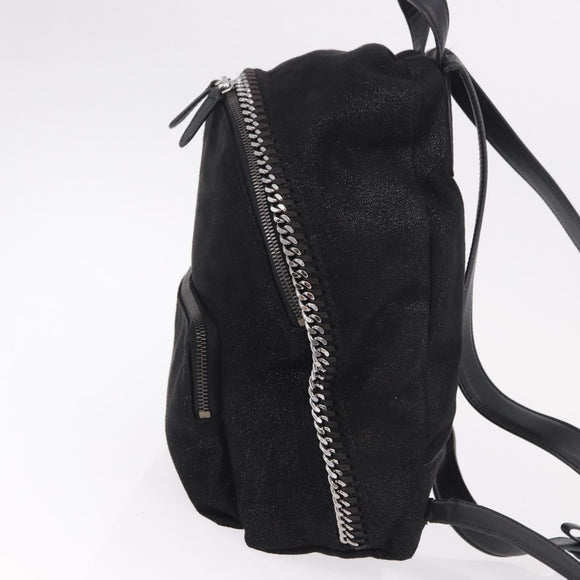 Stella MacCartney Backpack Polyester Black Silver Auth bs35920