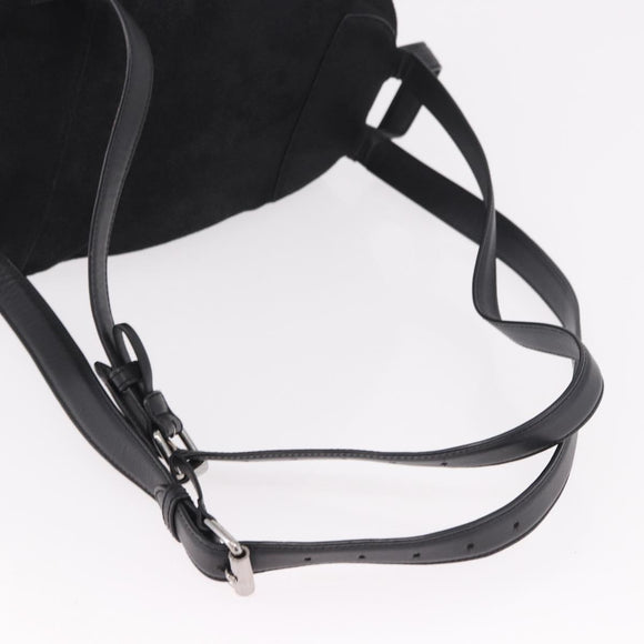 Stella MacCartney Backpack Polyester Black Silver Auth bs35920