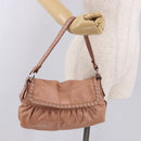 FENDI Celeria Hand Bag Leather Pink Silver 8BR355 Auth bs35921-23