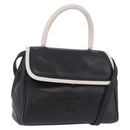 FENDI Hand Bag Leather 2way Black Auth bs35922-1