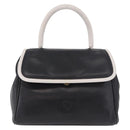 FENDI Hand Bag Leather 2way Black Auth bs35922-13