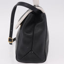 FENDI Hand Bag Leather 2way Black Auth bs35922-3