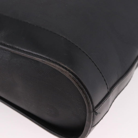 Christian Dior Trotter Shoulder Bag PVC Black Gold Auth bs35923