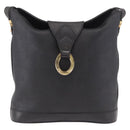 Christian Dior Trotter Shoulder Bag PVC Black Gold Auth bs35923-2