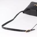 Christian Dior Trotter Shoulder Bag PVC Black Gold Auth bs35923-8