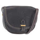 LOEWE Anagram Shoulder Bag Navy Gold Auth bs35924-1