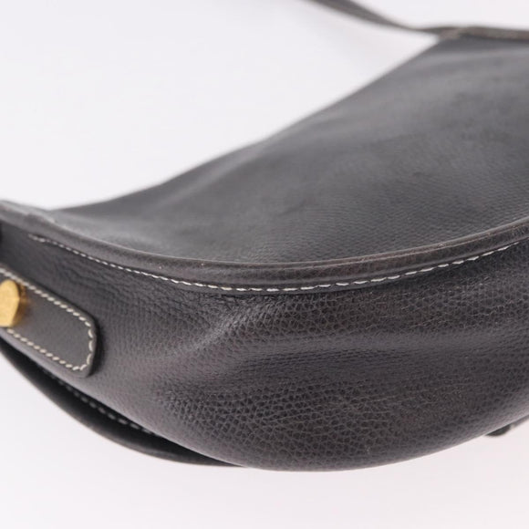 LOEWE Anagram Shoulder Bag Navy Gold Auth bs35924