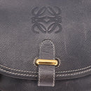 LOEWE Anagram Shoulder Bag Navy Gold Auth bs35924-14
