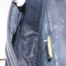 LOEWE Anagram Shoulder Bag Navy Gold Auth bs35924-19