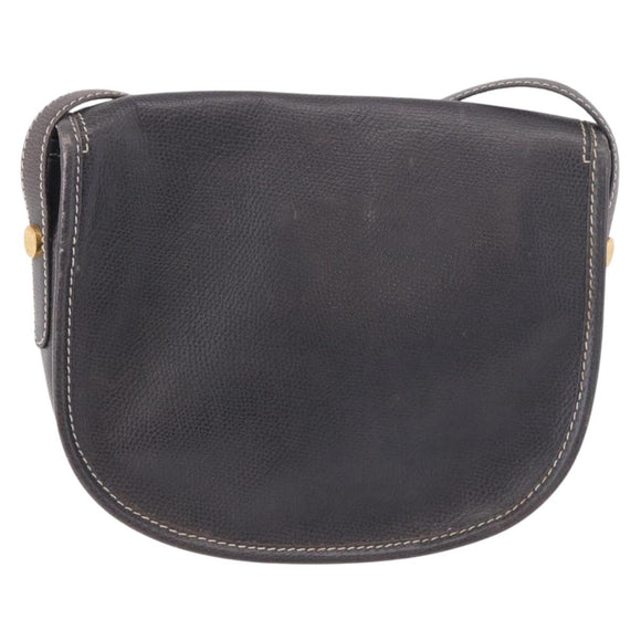 LOEWE Anagram Shoulder Bag Navy Gold Auth bs35924