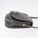 LOEWE Anagram Shoulder Bag Navy Gold Auth bs35924-4