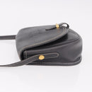 LOEWE Anagram Shoulder Bag Navy Gold Auth bs35924-5