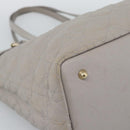 Christian Dior Canage Tote Bag Canvas Gray Gold Auth bs35925-14