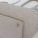 Christian Dior Canage Tote Bag Canvas Gray Gold Auth bs35925-15