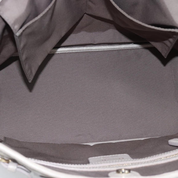 Christian Dior Canage Tote Bag Canvas Gray Gold Auth bs35925
