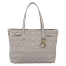 Christian Dior Canage Tote Bag Canvas Gray Gold Auth bs35925-13