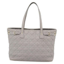 Christian Dior Canage Tote Bag Canvas Gray Gold Auth bs35925-2