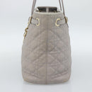 Christian Dior Canage Tote Bag Canvas Gray Gold Auth bs35925-4