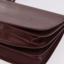 CARTIER Must Line Shoulder Bag Bordeaux Gold Auth bs35926-15