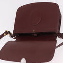 CARTIER Must Line Shoulder Bag Bordeaux Gold Auth bs35926-17
