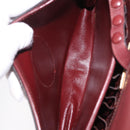CARTIER Must Line Shoulder Bag Bordeaux Gold Auth bs35926-20