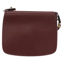 CARTIER Must Line Shoulder Bag Bordeaux Gold Auth bs35926-13