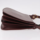 CARTIER Must Line Shoulder Bag Bordeaux Gold Auth bs35926-3
