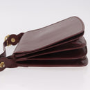 CARTIER Must Line Shoulder Bag Bordeaux Gold Auth bs35926-4