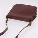 CARTIER Must Line Shoulder Bag Bordeaux Gold Auth bs35926-6