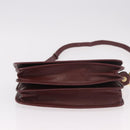 CARTIER Must Line Shoulder Bag Bordeaux Gold Auth bs35926-5