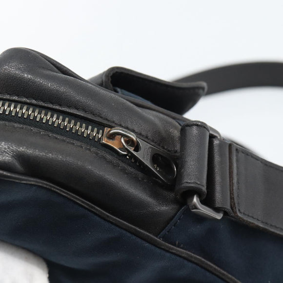 BOTTEGA VENETA Shoulder Bag Canvas Navy 113097 Auth bs35933