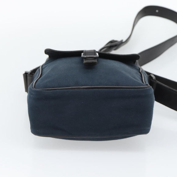 BOTTEGA VENETA Shoulder Bag Canvas Navy 113097 Auth bs35933
