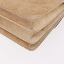 PRADA Shoulder Bag Harako leather Beige Silver Auth bs35934V-15