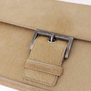 PRADA Shoulder Bag Harako leather Beige Silver Auth bs35934V-17